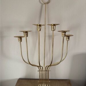 MCM Gold Candle Holder in style of Tommi Parzinger